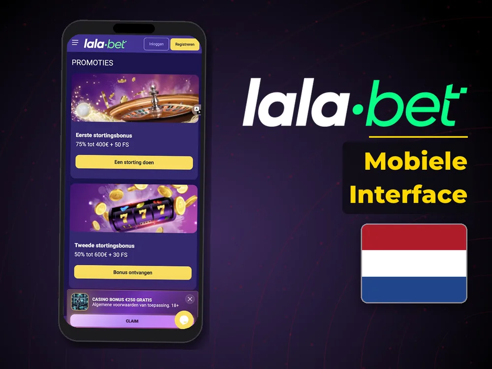 lalabet - Mobiele Interface