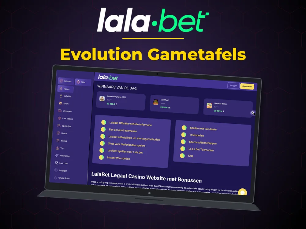 lalabet - Evolution Gametafels