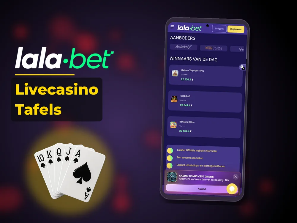 lalabet - Livecasino Tafels