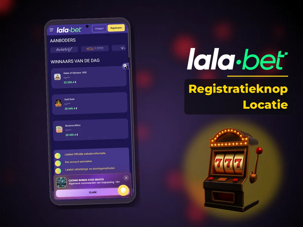 lalabet - Registratieknop Locatie